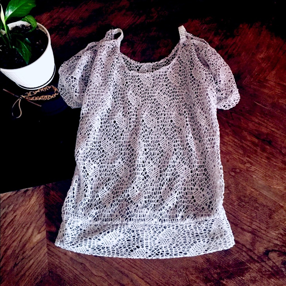 See thru crochet like t shirt